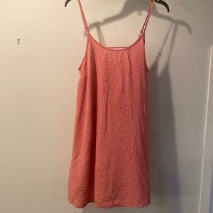 Wild Fable A Line Pink & White Polka Dot Dress